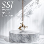 Борба – Мъжки спортен медальон от сребро 925 с частично позлатено покритие – Ръчно изработено бижу талисман за борци, треньори и фенове на бойните изкуства – SSJ