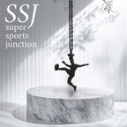 Футболист (воле) – Мъжки спортен медальон от сребро 925 с оксидирано покритие – Ръчно изработено спортно бижу – Идеален подарък за мъж, фен на футбола – SSJ