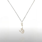 Волейболистка – Женски спортен медальон от класическо сребро 925 – Ръчно изработено бижу/талисман – Идеален подарък – SSJ