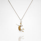 Волейболист – Мъжки спортен медальон с частично позлатено покритие – Сребро 925 – Ръчно изработено бижу/талисман – Идеален подарък – SSJ