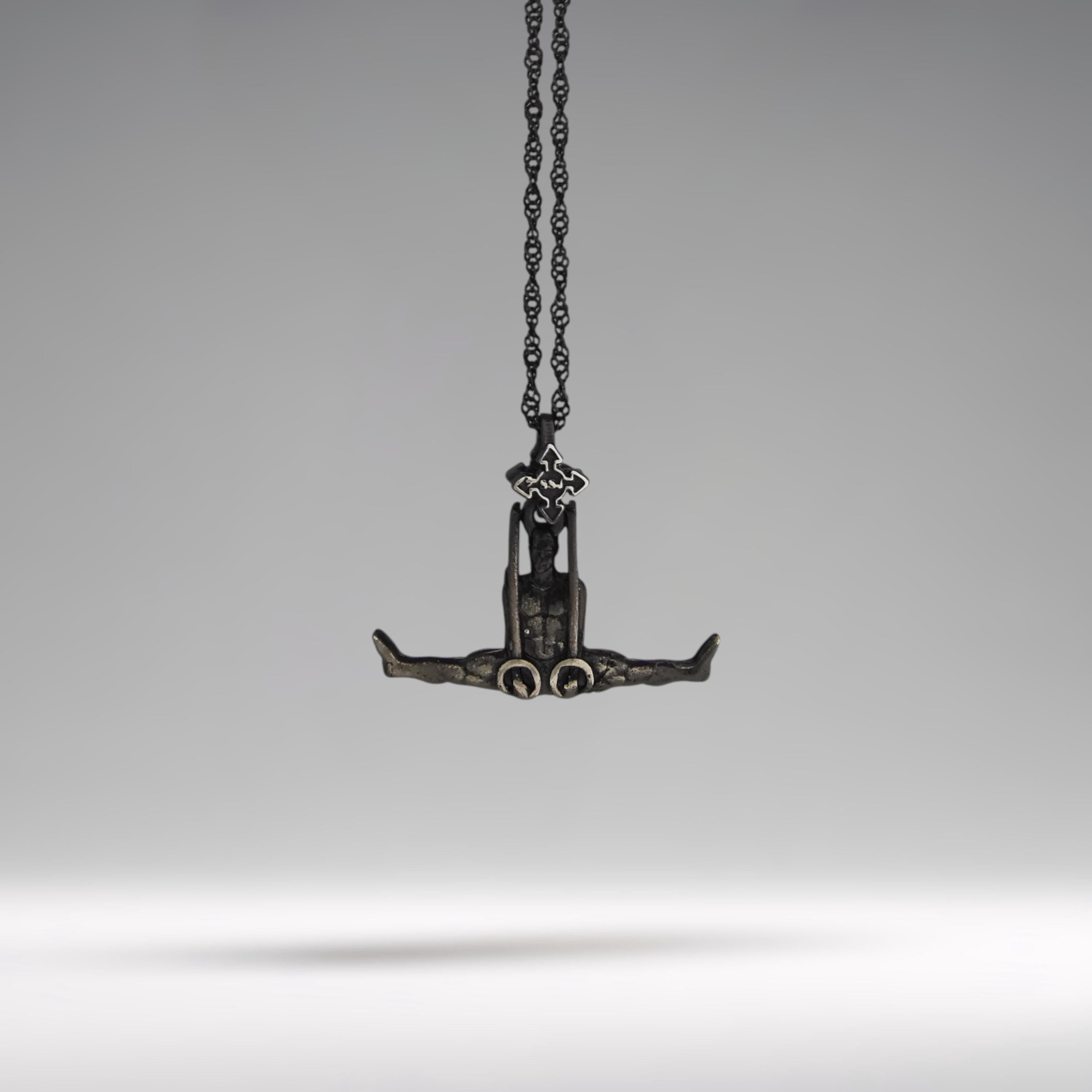 Artistic Gymnastics Jewelry Pendant for Men – Vintage Style 925 Silver Gift – Handcrafted Sport Charm for Strength & Precision – Necklace