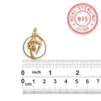 Въздушна акробатика – Женски спортен медальон от сребро 925 с позлатено покритие – Ръчно изработено бижу талисман за гимнастички и артистки – Идеален подарък за спортист, треньор или фен – SSJ