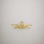 Плуване (Бътерфлай) – Мъжки спортен медальон от сребро 925 с позлатено покритие – Ръчно изработено спортно бижу – Идеален подарък за мъж, фен на плуването – SSJ