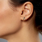 Фигурно пързаляне – Дамски обеци от сребро 925 с позлатено покритие – Ръчно изработени спортни бижута – Идеален подарък за жена, фенка на фигурното пързаляне – SSJ