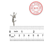 Pole Dance (Танци на пилон) – Дамски спортен медальон от сребро 925 в класическо сребро – Ръчно изработено спортно бижу – Идеален подарък за жена, фенка на гимнастиката – SSJ