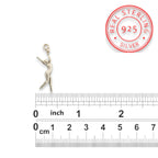 Художествена гимнастика (съчетание с топка) – Дамски спортен медальон от сребро 925 в класическо сребро – Ръчно изработено спортно бижу – Идеален подарък за жена, фенка на художествената гимнастика – SSJ