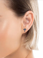 Дамски обеци „Колоездачка“ – Оксидирано сребро 925 – Ръчно изработени спортни бижута – Талисман за велосипедистки – SSJ