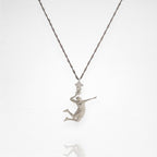 Волейболист – Мъжки спортен медальон от класическо сребро 925 – Ръчно изработено бижу/талисман – Идеален подарък – SSJ