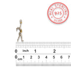 Художествена гимнастика (съчетание с топка) – Дамски спортен медальон от сребро 925 с частично позлатено покритие – Ръчно изработено спортно бижу – Идеален подарък за жена, фенка на художествената гимнастика – SSJ