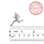 Атлетка – Женски спортен медальон за бегачки, спринтьорки и маратонки от сребро 925 – Ръчно изработено бижу талисман за лекоатлетки – SSJ