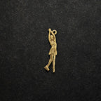 Фигурно пързаляне – Дамски спортен медальон от сребро 925 с позлатено покритие – Ръчно изработено спортно бижу – Идеален подарък за жена, фенка на фигурното пързаляне – SSJ