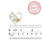 Любов към плуването – Дамски спортен медальон от сребро 925 с частично позлатено покритие – Ръчно изработено спортно бижу – Идеален подарък за жена, фенка на плуването – SSJ