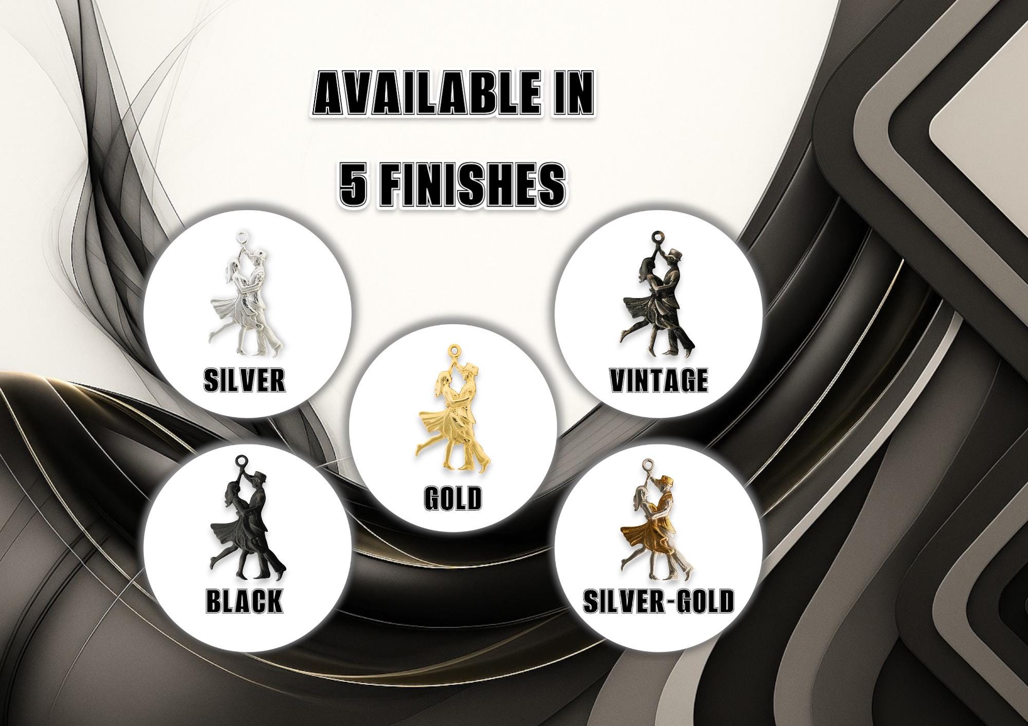 Латино танци – Унисекс спортен медальон от сребро 925 в класическо сребро – Ръчно изработено спортно бижу – Идеален подарък за жена, фенка на спортните танци – SSJ