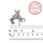 Борба – Мъжки спортен медальон от сребро 925 – Ръчно изработено бижу талисман за борци, треньори и фенове на бойните изкуства – SSJ