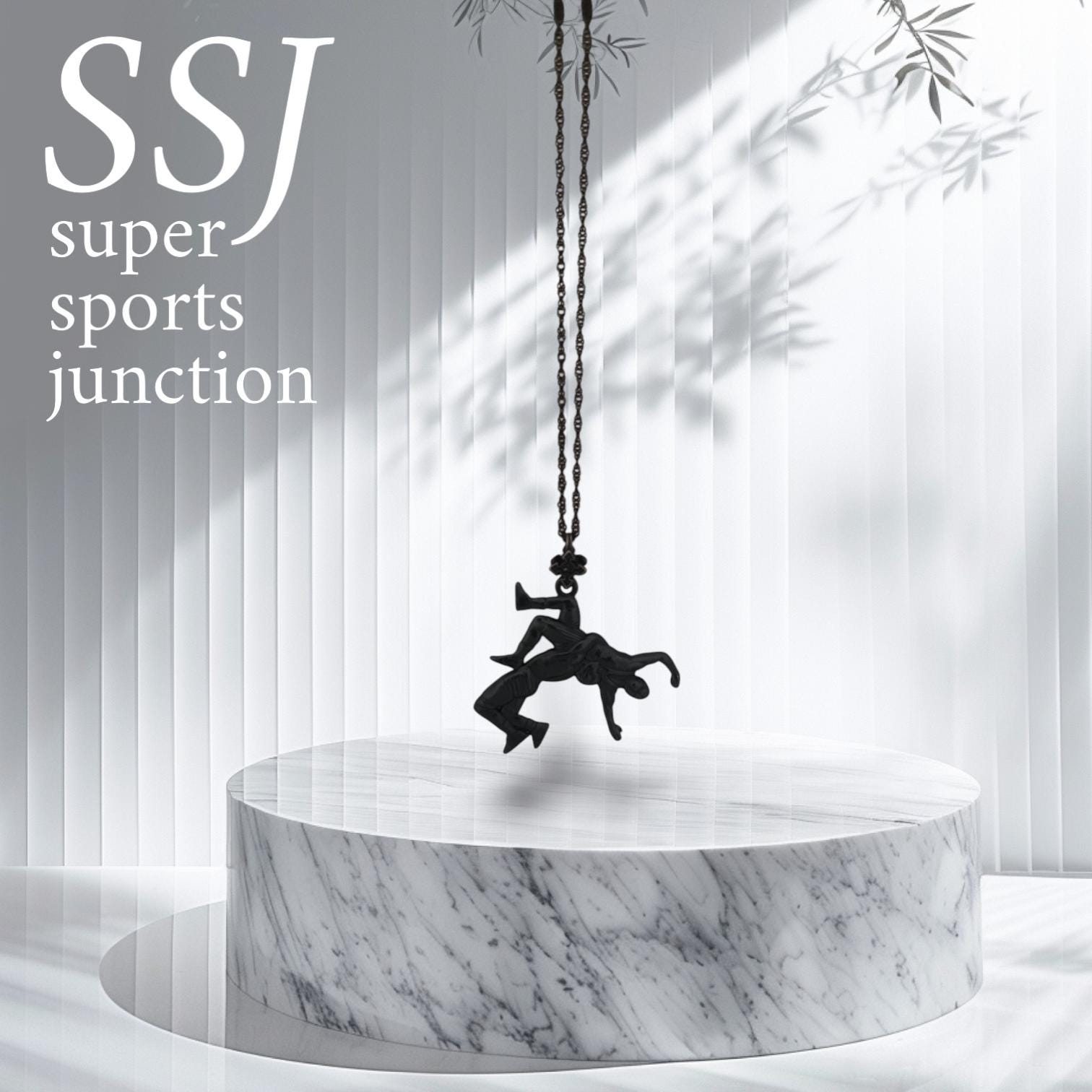 Борба – Мъжки спортен медальон от сребро 925 с оксидирано покритие – Ръчно изработено бижу талисман за борци, треньори и фенове на бойните изкуства – SSJ