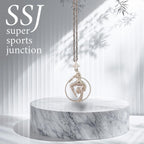 Въздушна акробатика – Женски спортен медальон от сребро 925 с класическо полирано покритие – Ръчно изработено бижу талисман за гимнастички и артистки – Идеален подарък за спортист, треньор или фен – SSJ