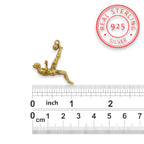 Футболист (задна ножица) – Мъжки спортен медальон от сребро 925 с позлатено покритие – Ръчно изработено спортно бижу – Идеален подарък за мъж, фен на футбола – SSJ