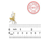 Латино танци – Унисекс спортен медальон от сребро 925 с частично позлатено покритие – Ръчно изработено спортно бижу – Идеален подарък за жена, фенка на спортните танци – SSJ