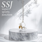 Въздушна акробатика – Женски спортен медальон от сребро 925 с частично позлатено покритие – Ръчно изработено бижу талисман за гимнастички и танцьорки – Идеален подарък за спортист, треньор или артист – SSJ