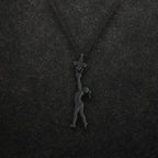 Художествена гимнастика (съчетание с топка) – Дамски спортен медальон от сребро 925 с оксидирано покритие – Ръчно изработено спортно бижу – Идеален подарък за жена, фенка на художествената гимнастика – SSJ