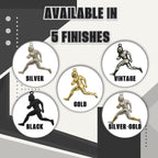 Американски футбол – Мъжки спортен медальон от сребро 925 с позлатено покритие – Ръчно изработено бижу талисман за спортисти и фенове – Идеален подарък за играч, треньор или почитател – SSJ