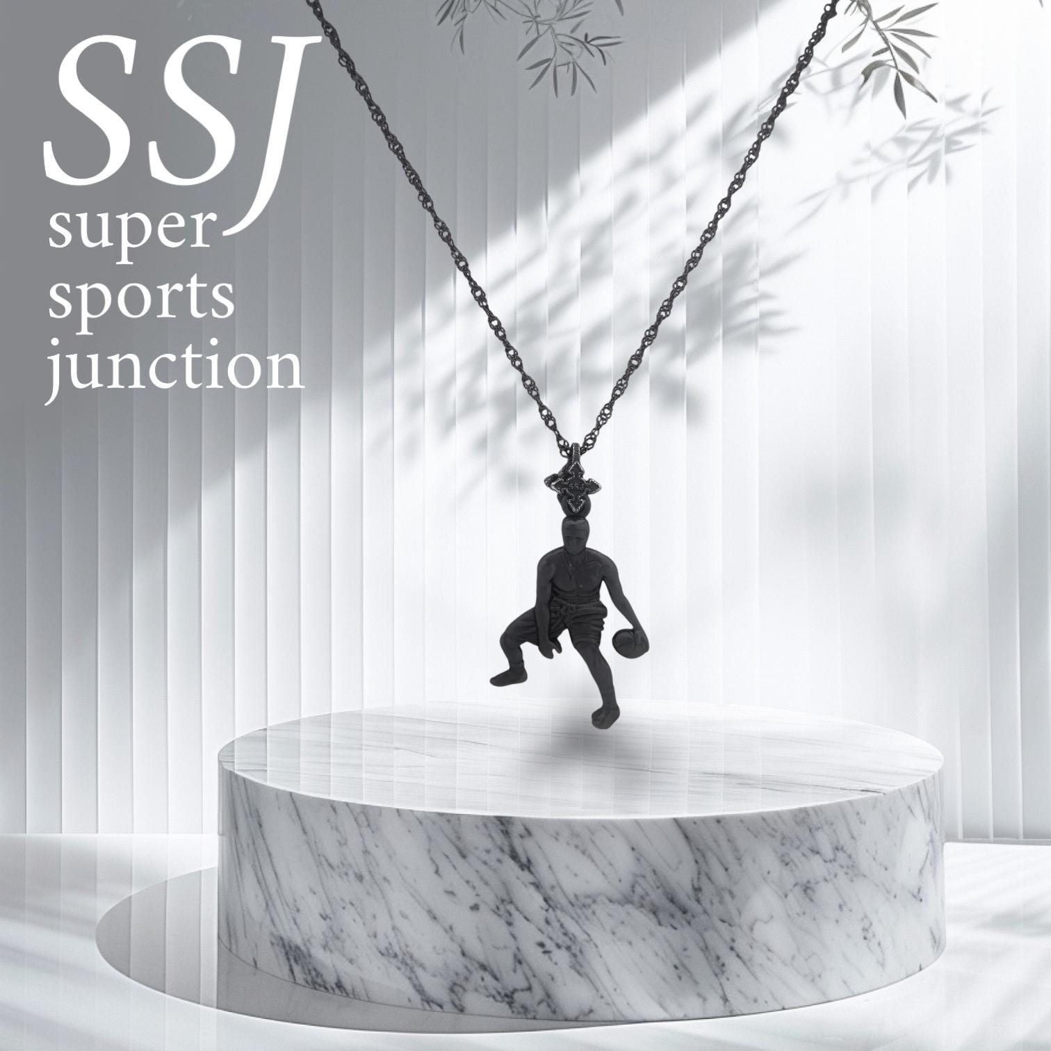 Баскетбол – Мъжки спортен медальон от сребро 925 с оксидирано черно покритие – Ръчно изработено бижу талисман за баскетболисти и фенове – Идеален подарък за спортист, треньор или почитател – SSJ