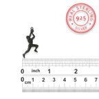 Баскетбол – Мъжки спортен медальон от сребро 925 с оксидирано покритие – Ръчно изработено бижу талисман за баскетболисти и фенове – Идеален подарък за спортист, треньор или почитател – SSJ