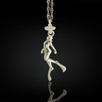 Sterling silver diving necklace for women — a graceful pendant celebrating the spirit of movement, depth, and ocean freedom.

This sculpted female diver floats in perfect motion, her body captured mid-glide like a silent moment beneath the waves. Cast in solid 925 silver with a radiant polish, this elegant piece speaks to inner strength, elegance, and the beauty of the deep.