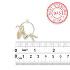 Въздушна акробатика – Женски спортен медальон от сребро 925 с класическо полирано покритие – Ръчно изработено бижу талисман за гимнастички и танцьорки – Идеален подарък за спортист, треньор или артист – SSJ