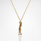 Фигурно пързаляне – Дамски спортен медальон от сребро 925 с позлатено покритие – Ръчно изработено спортно бижу – Идеален подарък за жена, фенка на фигурното пързаляне – SSJ