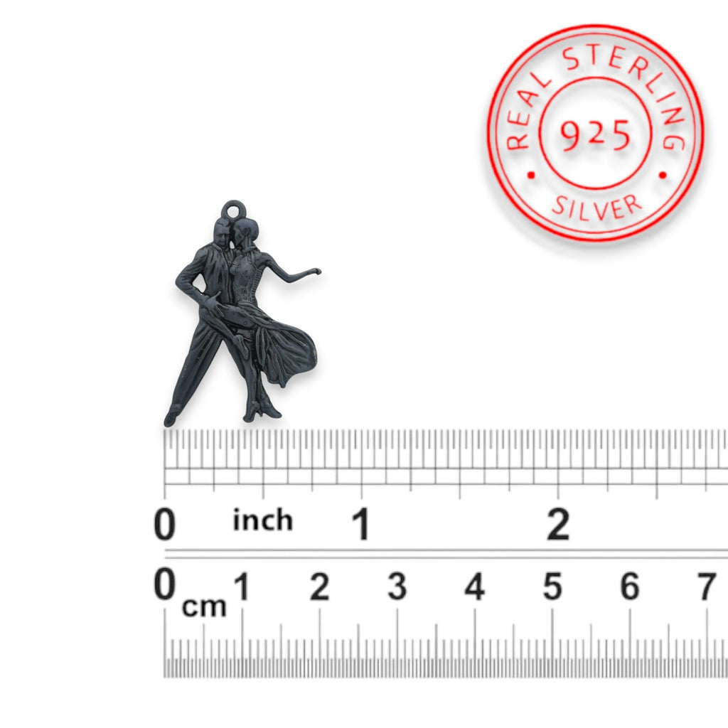 Спортни танци – Унисекс медальон с оксидирано покритие – Сребро 925 – Ръчно изработено спортно бижу – Идеален подарък – SSJ