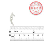 Ръгби – Мъжки спортен медальон от сребро 925 в класическо сребро – Ръчно изработено спортно бижу – Идеален подарък за мъж, фен на ръгбито – SSJ