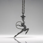 Oxidized gymnastics pendant in 925 silver – expressive jewelry for rhythmic gymnasts, dancers, and young athletes with grace and strength.

🎁 Perfect gift for:
• Rhythmic gymnasts, performers, fans
• Girls, teen dancers, athletes
• Birthday, recital, performance gift
