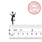 Pole Dance (Танци на пилон) – Дамски спортен медальон от сребро 925 с оксидирано покритие – Ръчно изработено спортно бижу – Идеален подарък за жена, фенка на гимнастиката – SSJ