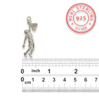 Баскетбол – Мъжки спортен медальон от сребро 925 с класическо полирано покритие – Ръчно изработено бижу талисман за баскетболисти и фенове – Идеален подарък за спортист или треньор – SSJ