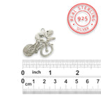 Колоездач – Велосипедист – Пистов състезател – Мъжки спортен медальон от сребро 925 – Ръчно изработено бижу за шосейно и пистово колоездене – SSJ