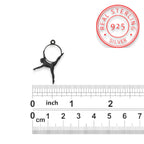 Въздушна акробатика – Женски спортен медальон от сребро 925 с оксидирано покритие – Ръчно изработено бижу талисман за гимнастички и танцьорки – Идеален подарък за спортист, треньор или фен – SSJ