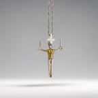 Сребърен мъжки медальон 925 гимнастика | Халки железен кръст