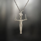 Мъжки спортен медальон от сребро 925 – Талисман за гимнастици и спортисти – Ръчно изработено бижу в класическо полирано покритие – Идеален подарък за спортист, треньор или фен – SSJ