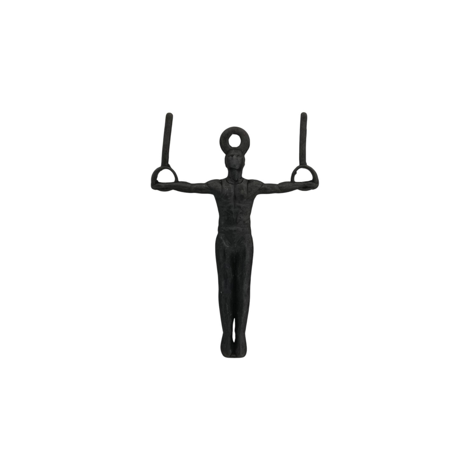 Мъжки спортен медальон от сребро 925 – Талисман за гимнастици и спортисти – Ръчно изработено бижу в класическо полирано покритие – Идеален подарък за спортист, треньор или фен – SSJ