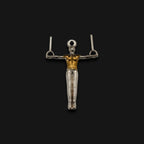 Сребърен мъжки медальон 925 гимнастика | Халки железен кръст