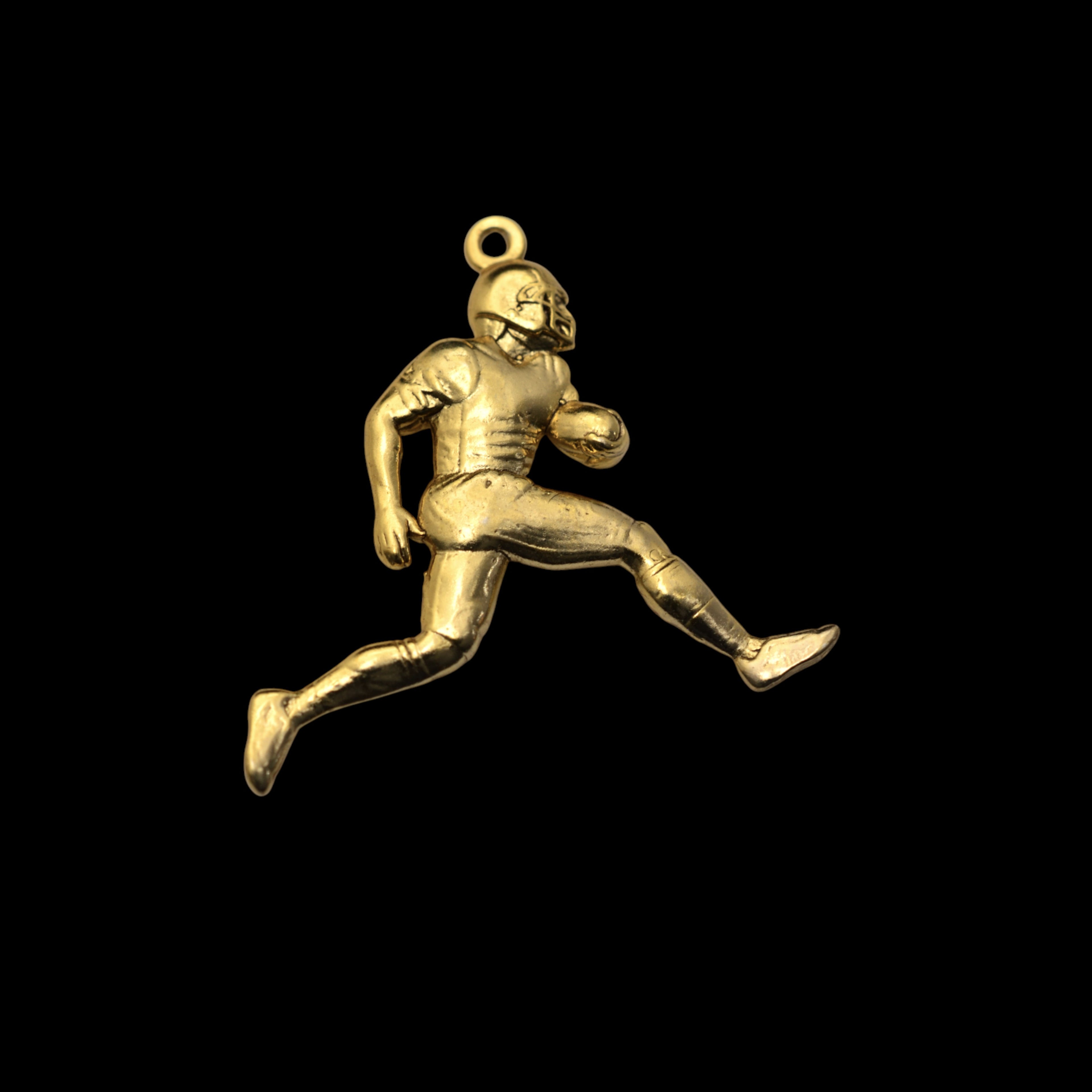 Сребърен мъжки медальон 925 американски футбол | Играч с топка