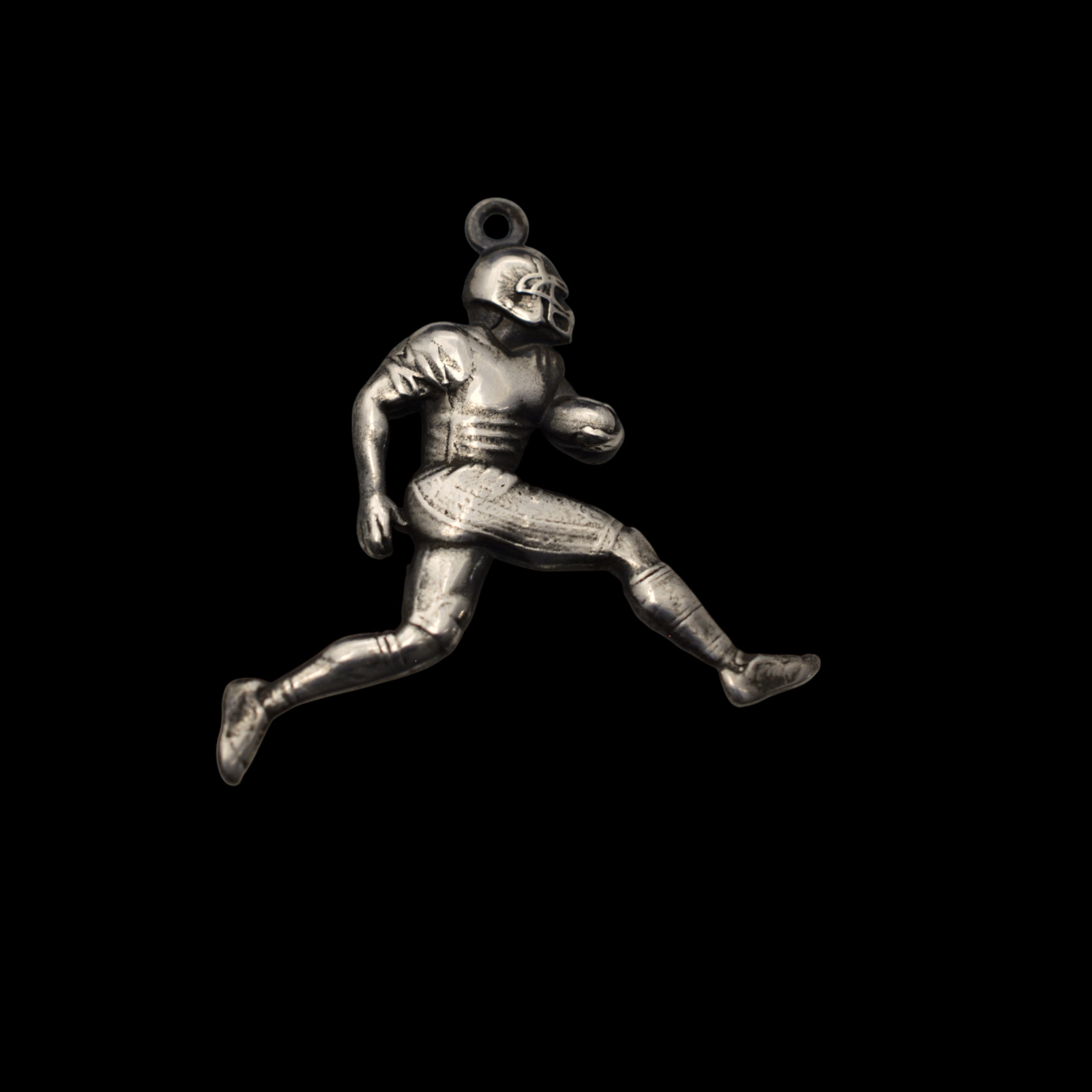 Сребърен мъжки медальон 925 американски футбол | Играч с топка