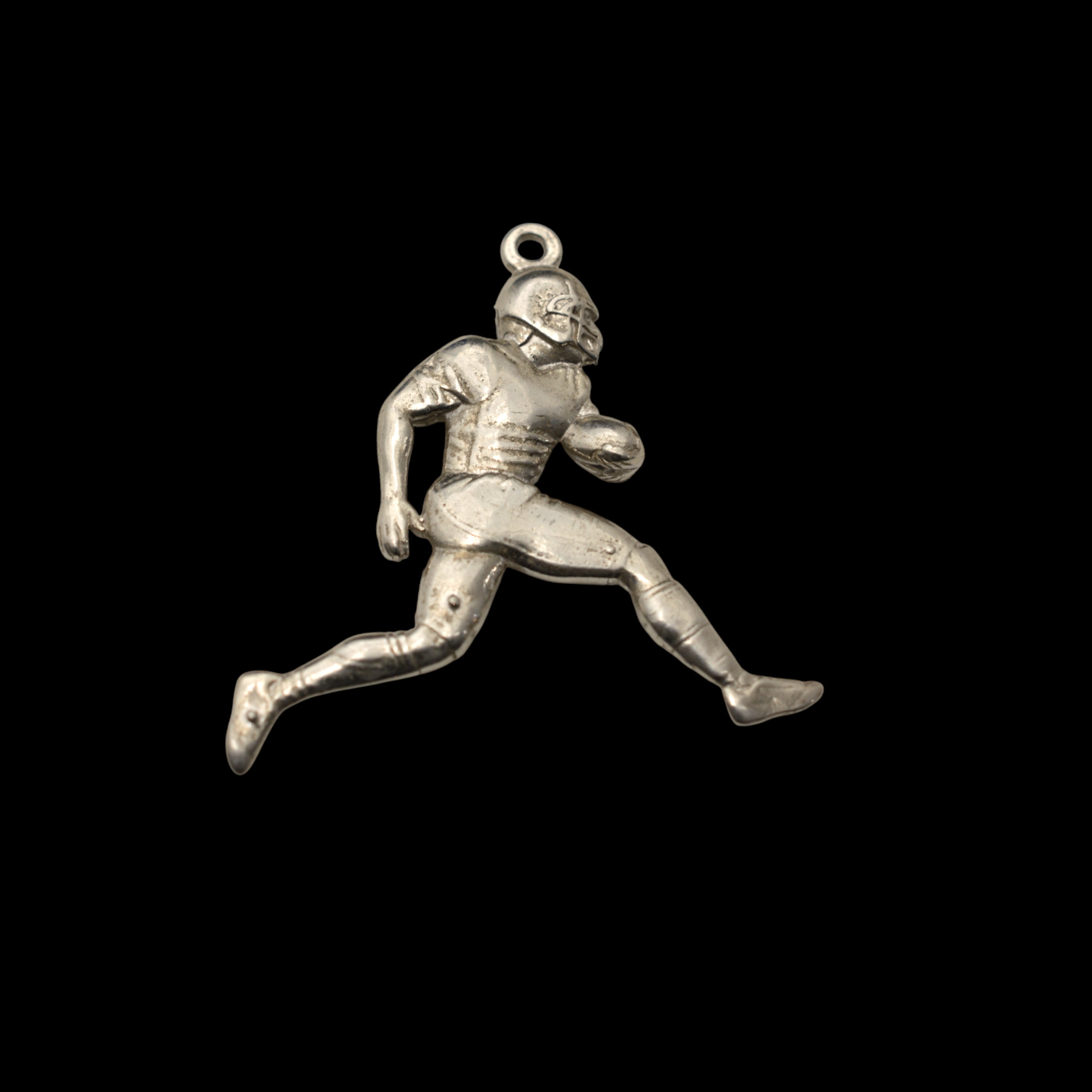 Сребърен мъжки медальон 925 американски футбол | Играч с топка