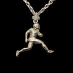 Сребърен мъжки медальон 925 американски футбол | Играч с топка