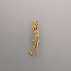 Фигурно пързаляне – Дамски спортен медальон от сребро 925 с позлатено покритие – Ръчно изработено спортно бижу – Идеален подарък за жена, фенка на фигурното пързаляне – SSJ