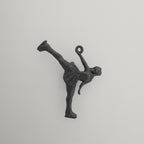 Фигурно пързаляне (спирала) – Дамски спортен медальон от сребро 925 с оксидирано покритие – Ръчно изработено спортно бижу – Идеален подарък за жена, фенка на фигурното пързаляне – SSJ