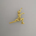 Фигурно пързаляне – Дамски спортен медальон от сребро 925 с позлатено покритие – Ръчно изработено спортно бижу – Идеален подарък за жена, фенка на фигурното пързаляне – SSJ
