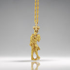 Танго – Унисекс медальон с позлатено покритие – Сребро 925 – Ръчно изработено бижу – Идеален подарък – SSJ