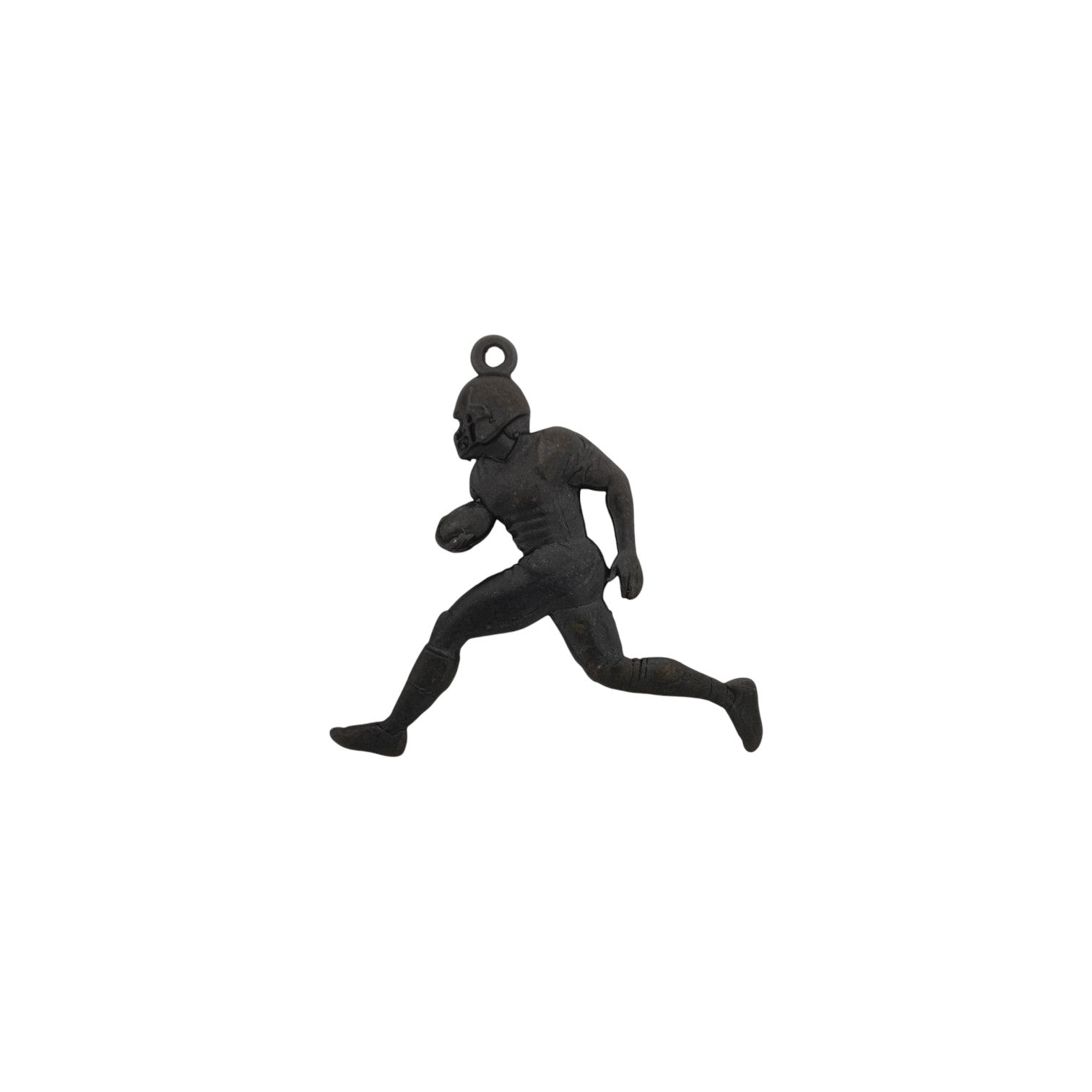 Американски футбол – Мъжки спортен медальон от сребро 925 с оксидирано покритие – Ръчно изработено бижу талисман за спортисти и фенове – Идеален подарък за играч, треньор или почитател – SSJ